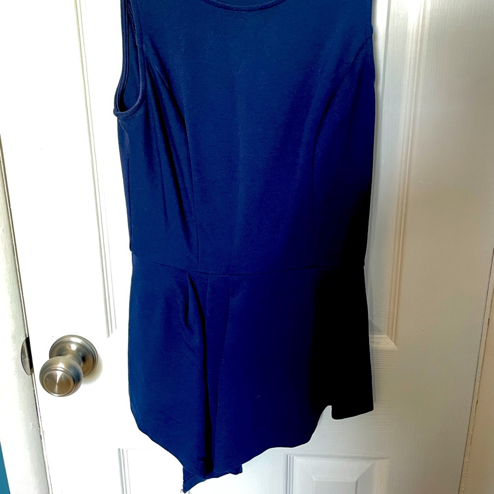 WHBM Asymmetrical Peplum Top, Size XXS